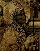 Duccio di Buoninsegna en helgonbiskop oil painting reproduction